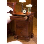 La Roque Mahogany 4 Drawer Lit Bateau Lamp Table